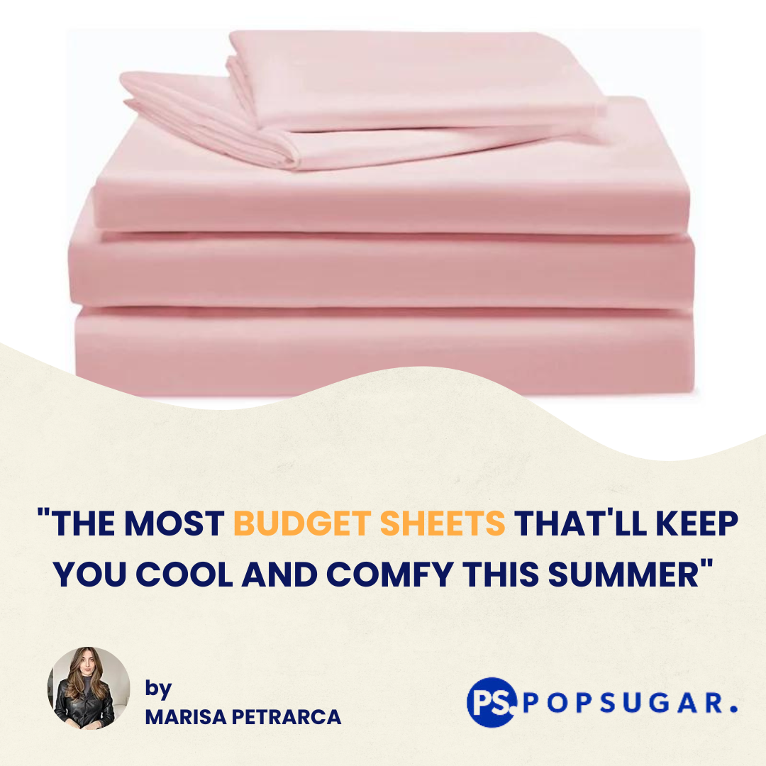 Omnimarketstore Super Soft Cooling Bed Sheets Set Rated as the Most Budget Sheets That'll Keep You Cool and Comfy This Summer