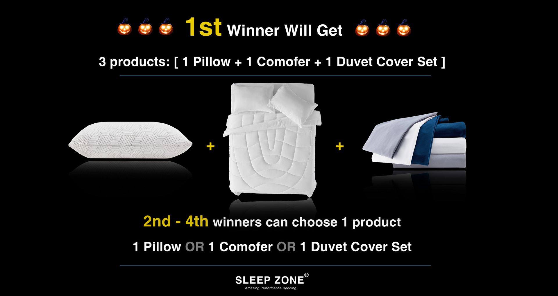 SleepZone,Halloween,Giveaway,SleepBetter,Bedding,Winners