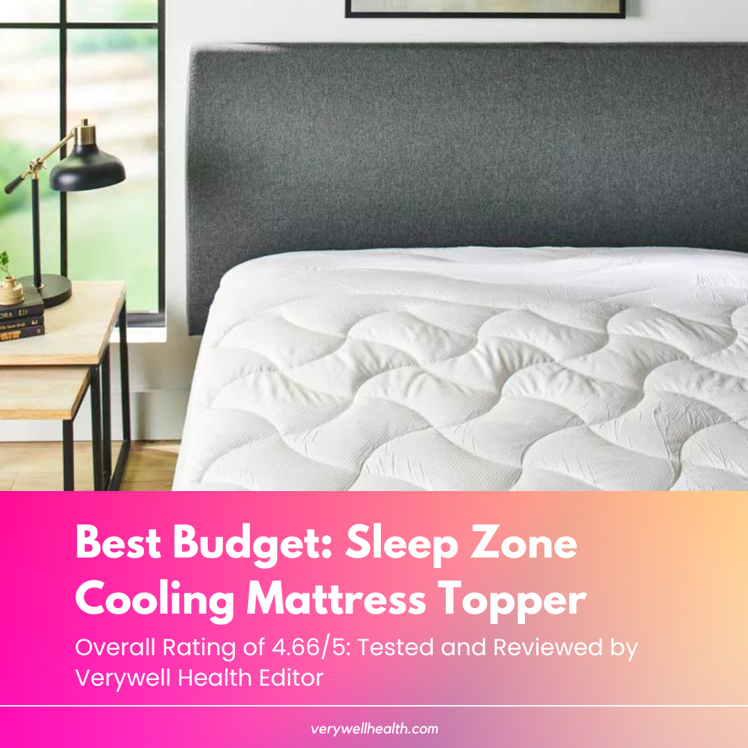 Verywell Health Editor Gives Our Mattress Topper an Overall Rating of 4.66/5 for Best Cooling Mattress Toppers for Sweat-Free Sleep: Tested and Reviewed