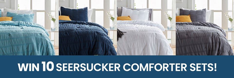 SleepZone,Bedding,ComforterSet,Giveaway,Seersucker,NewArrival