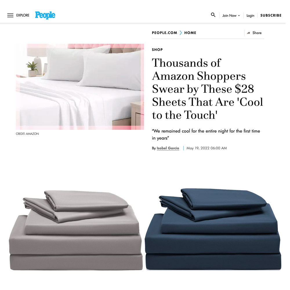 ‘Buy It! SLEEPZONE Queen Cooling Bed Sheets’ | Reviewed by PEOPLE.COM
