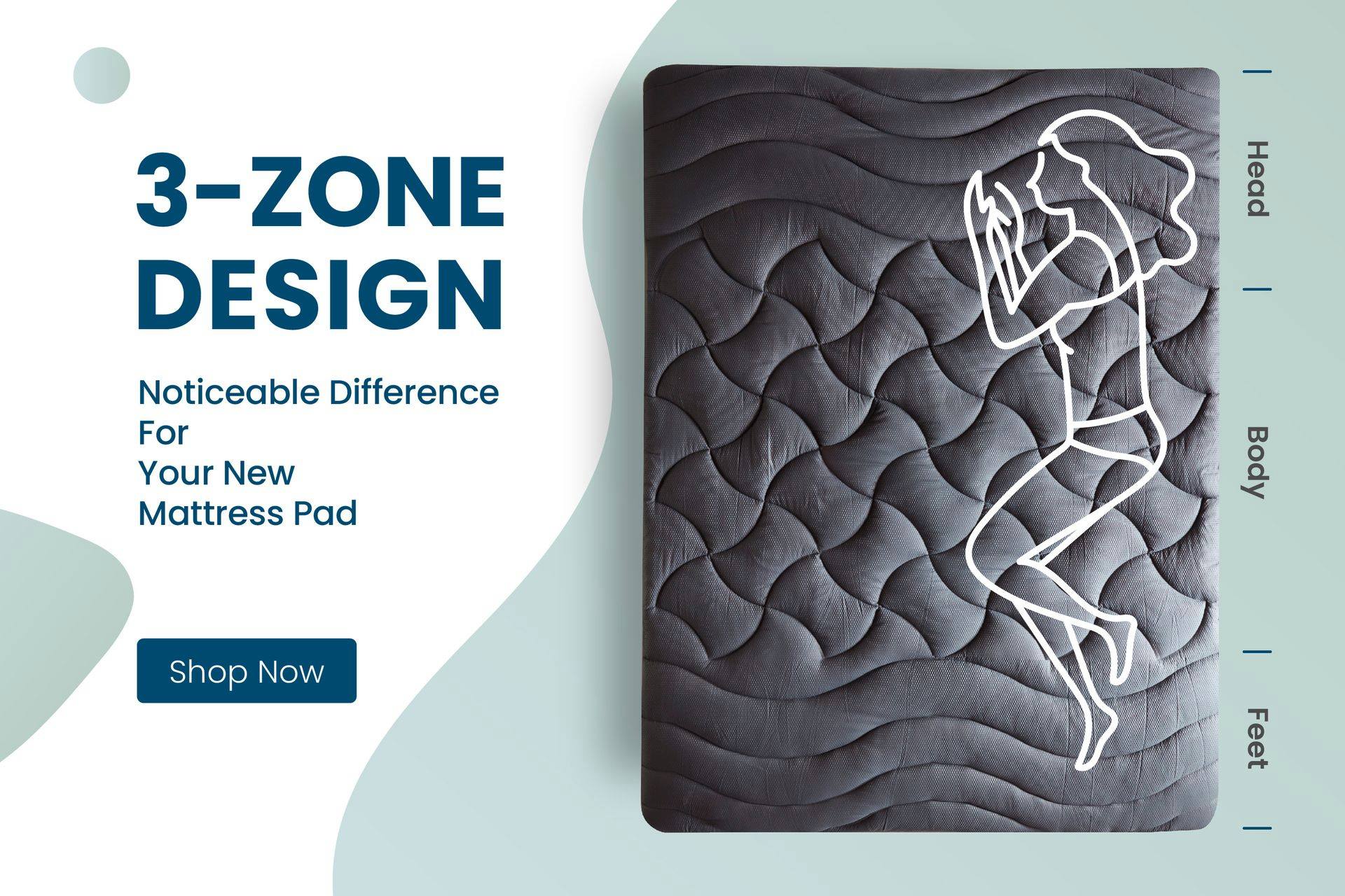 SleepZone,SleepBetter,Bedding,MattressPad