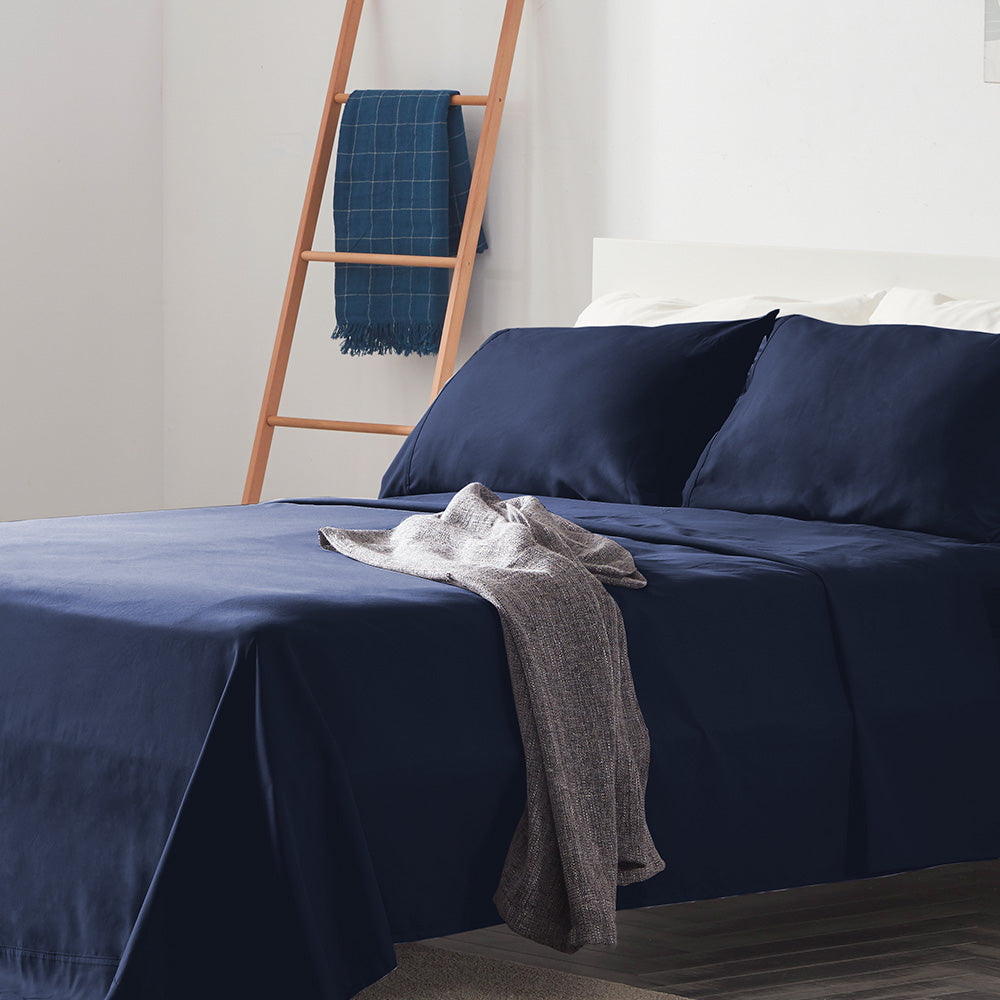 Classic NanoTex® Cooling Sheets Set-Navy Blue.