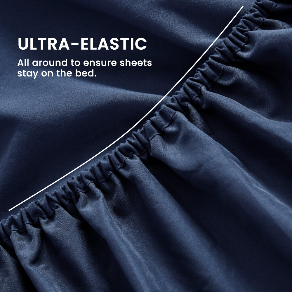 Classic NanoTex® Cooling Sheets Set-Navy Blue.