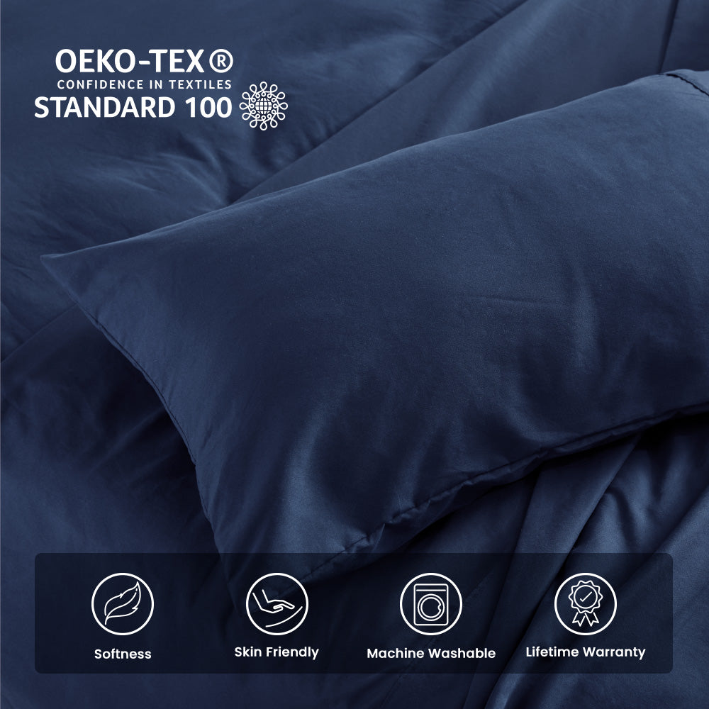 Classic NanoTex® Cooling Sheets Set-Navy Blue.