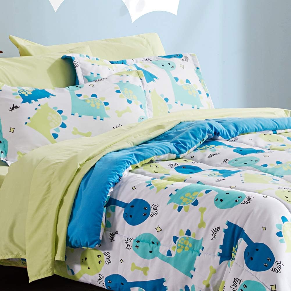 Cute Dino Kids Comforter Bedding Set