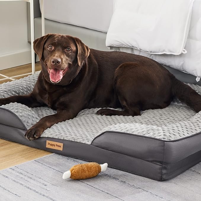 Puppy Paw Luxurious and Plush Dog Sofa Bed for Ultimate Comfort.