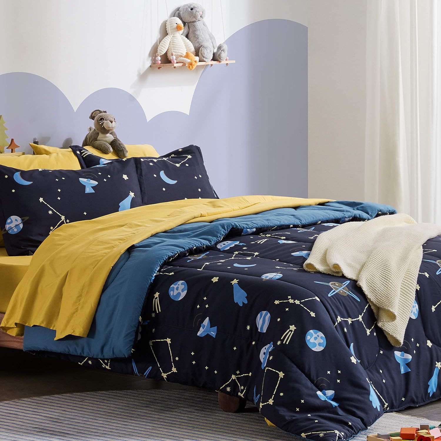 Galaxy Space Adventure Kids Bedding Set