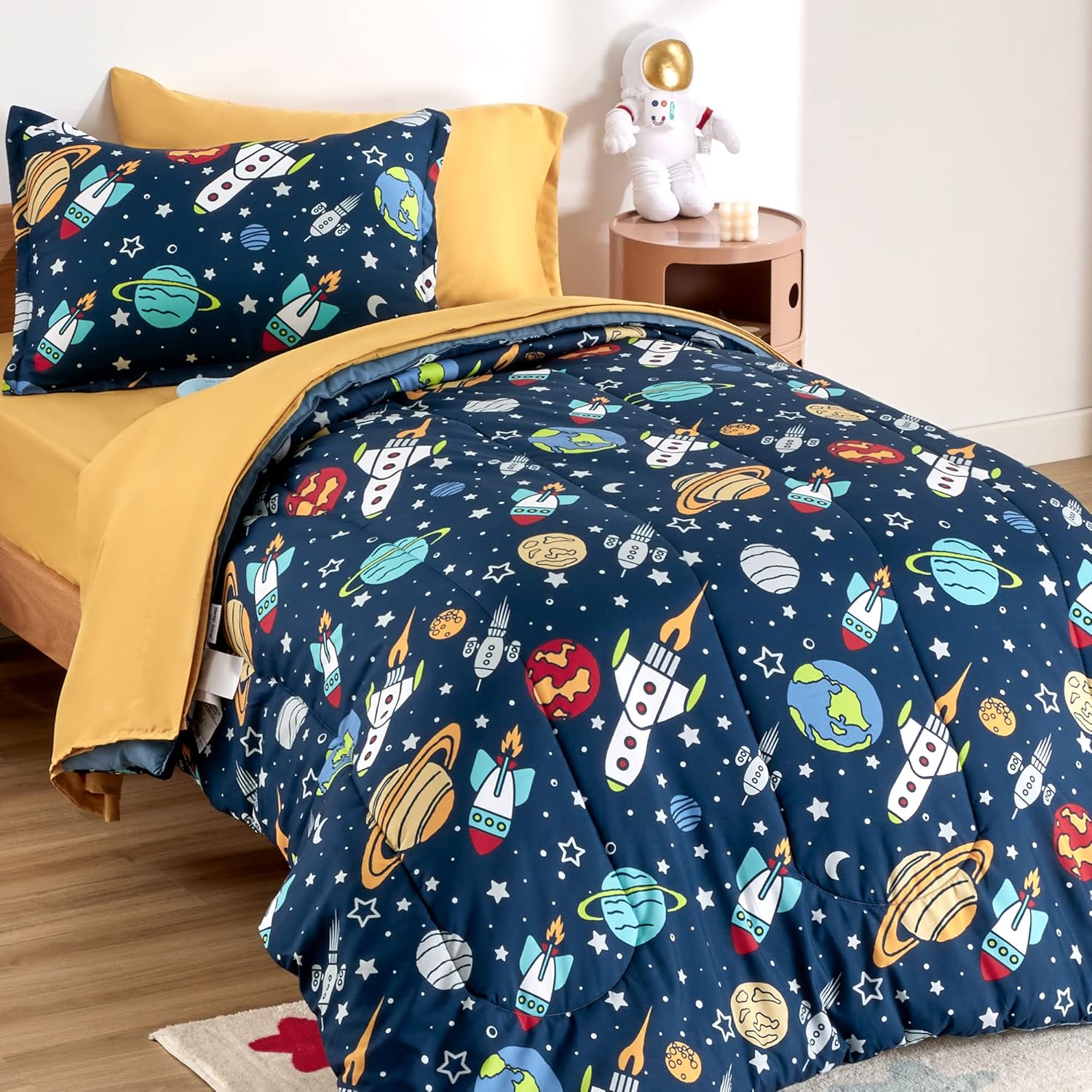 Rocket Galaxy Kids Bedding Comforter Set