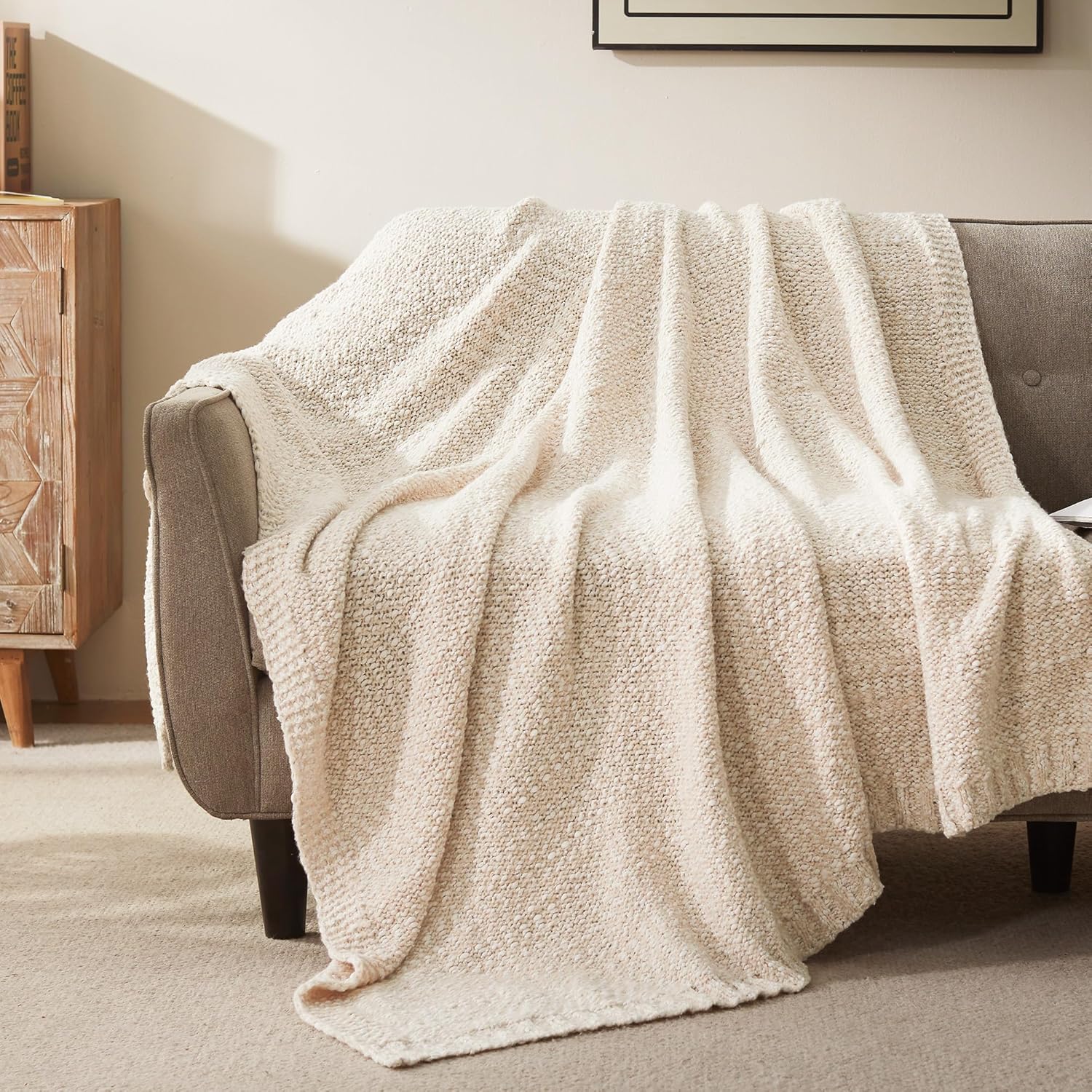 Soft Jersey Knit Throw Blanket – Cozy & Warm for Couch, Bed & Living Room