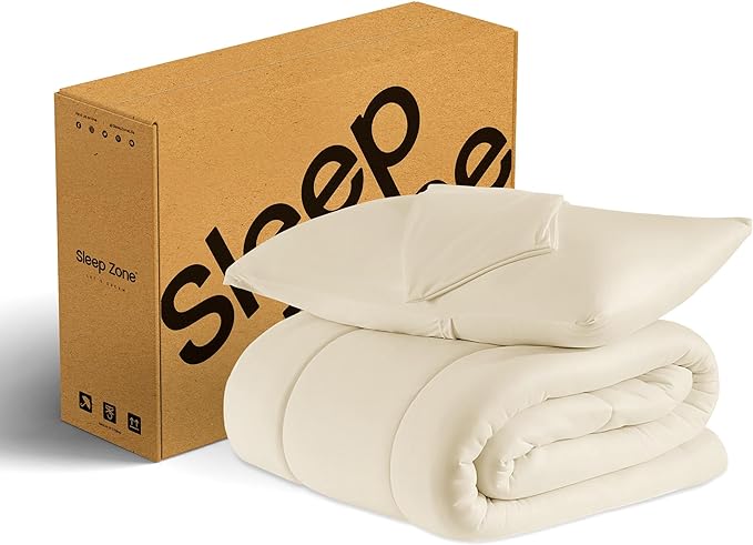 Jersey knit comforter beige packing