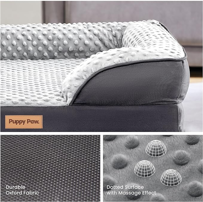 Puppy Paw Luxurious and Plush Dog Sofa Bed for Ultimate Comfort.