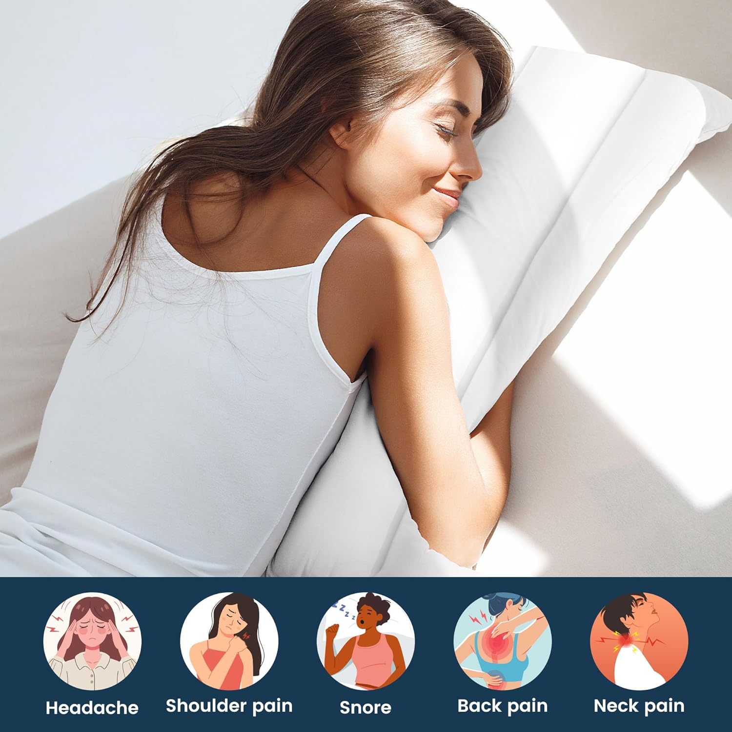 ultra thin cotton pillow back pain headache shoulder pain