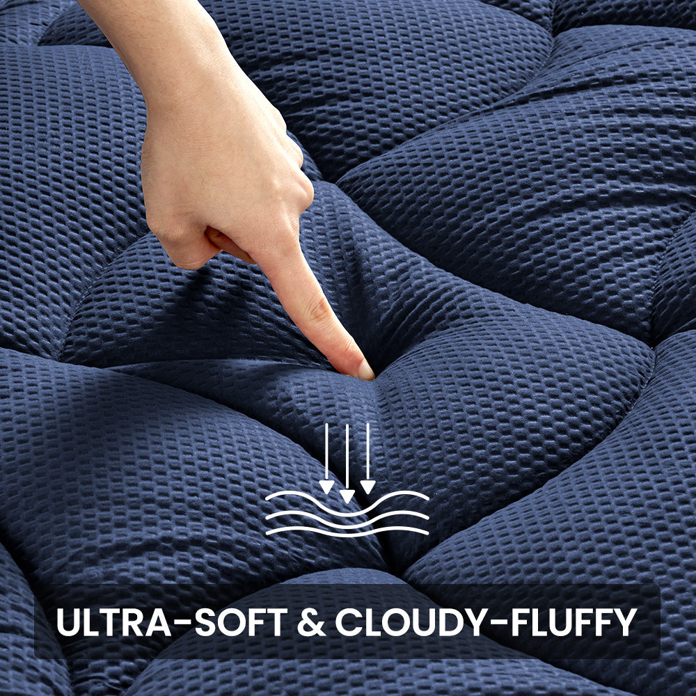 Zoned Cooling mattress pad navy-2