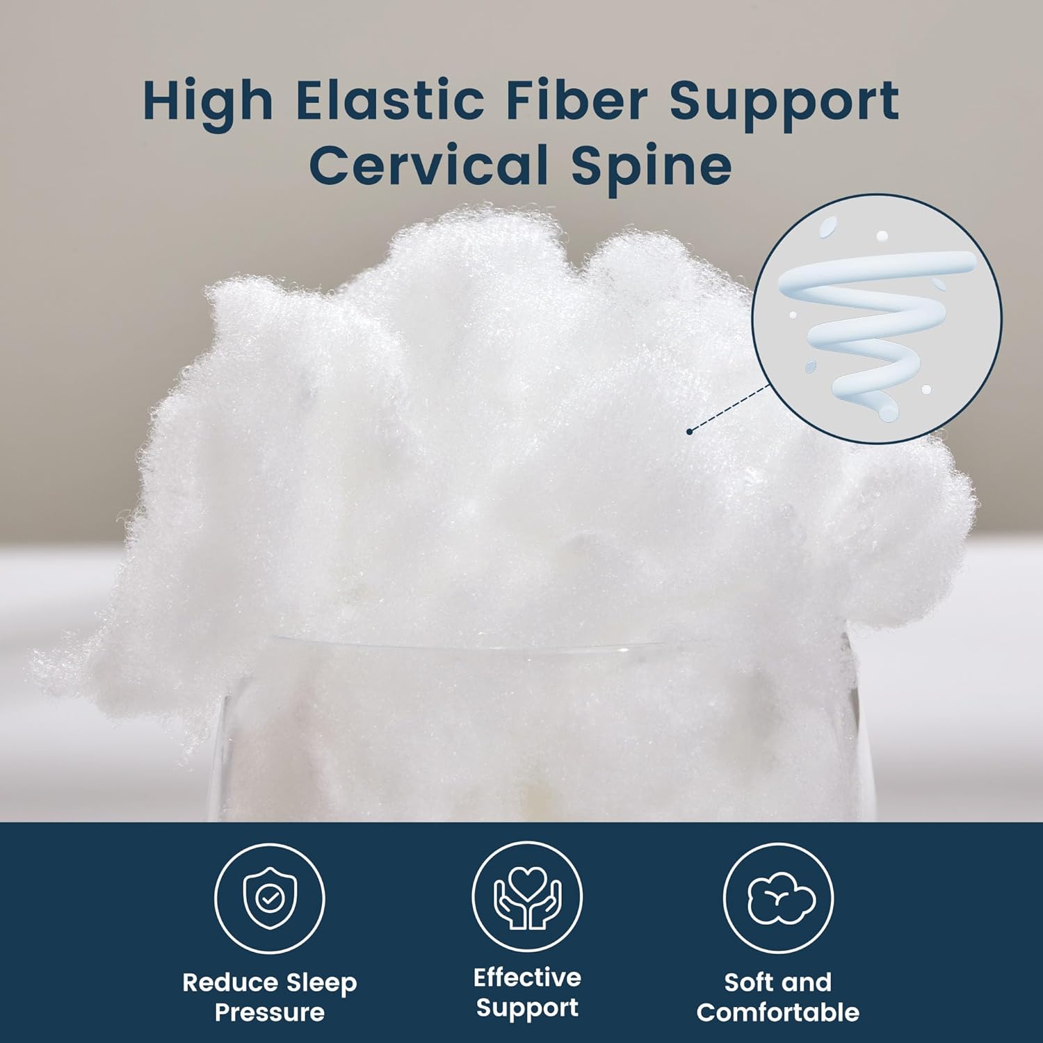 ultra thin cotton pillow high elastic fiber filling