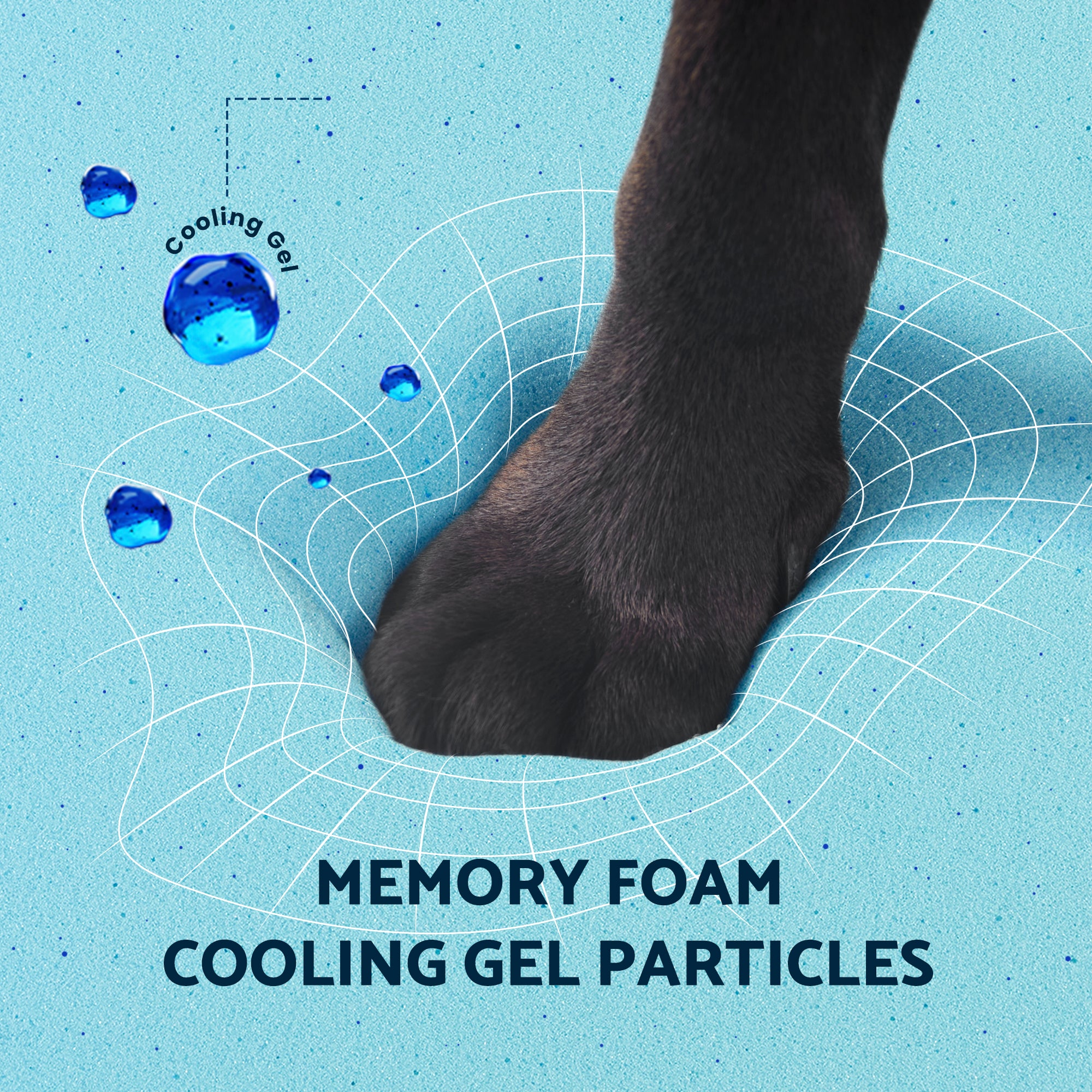 PUPPY PAW Gel Memory Foam Orthopedic Dog Bed.