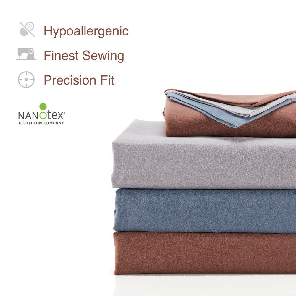 Classic NanoTex® Cooling Sheets Set-Navy Blue.
