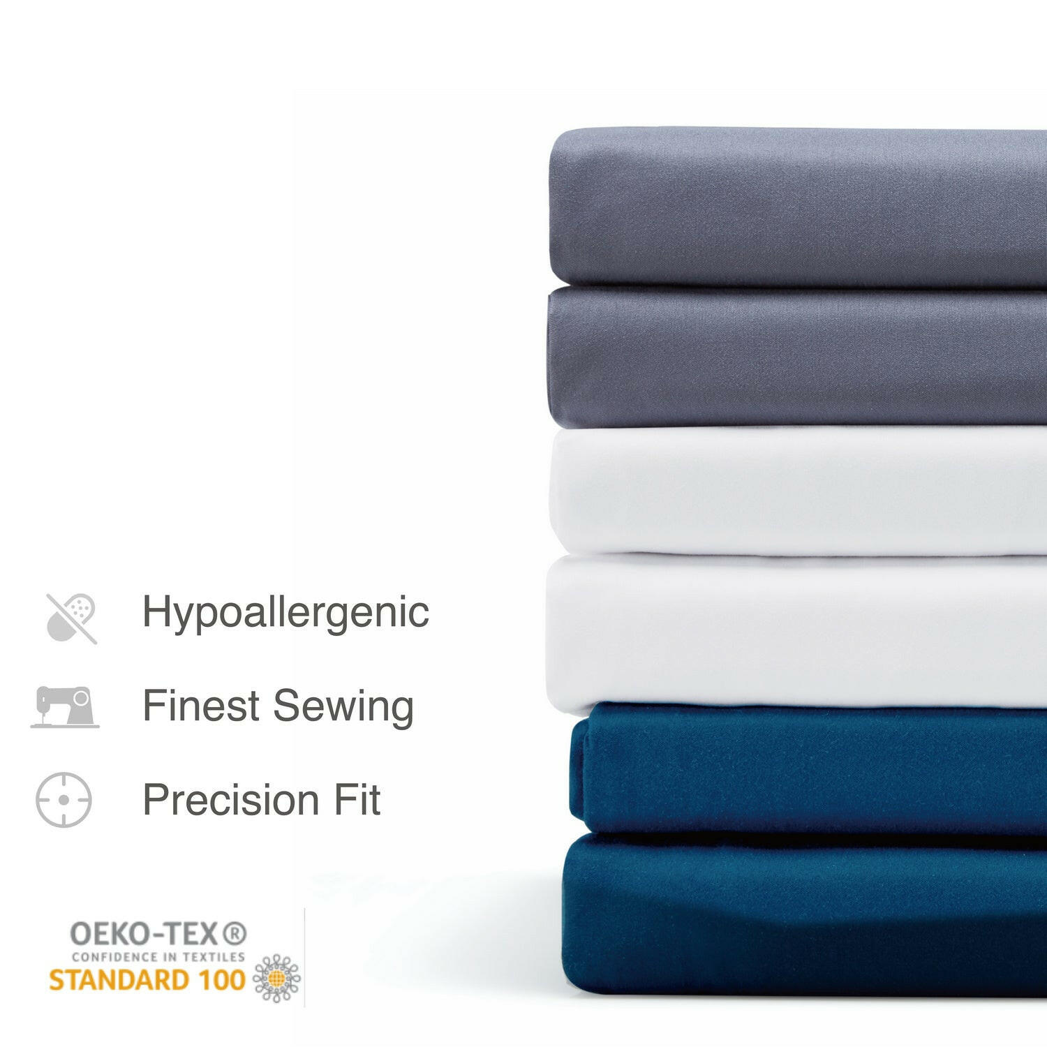 Classic NanoTex® Cooling Sheets Set-Navy Blue.
