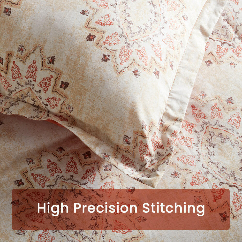 Damask Pattern Printed Duvet Cover Set.