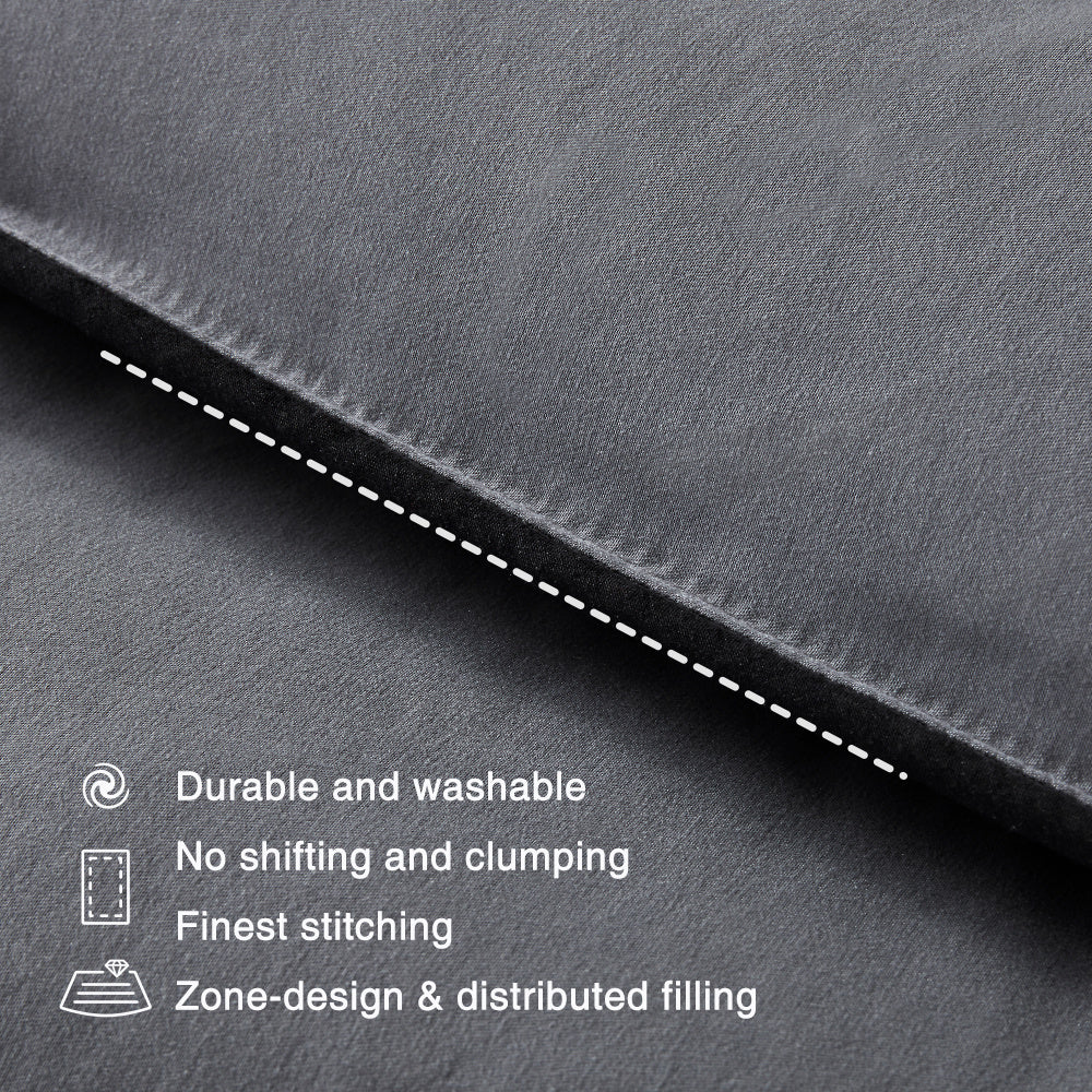All Season U-Shape Reversible Cooling Comforter Black and Grey.