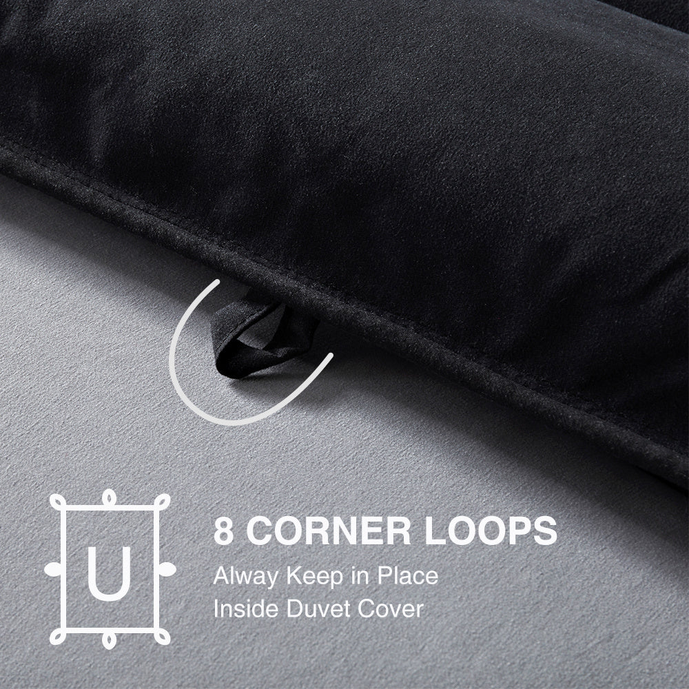 All Season U-Shape Reversible Cooling Comforter Black and Grey.