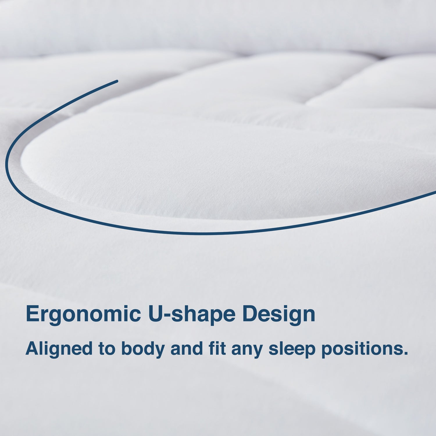 All Season U-Shape Reversible Cooling Comforter Classic White.