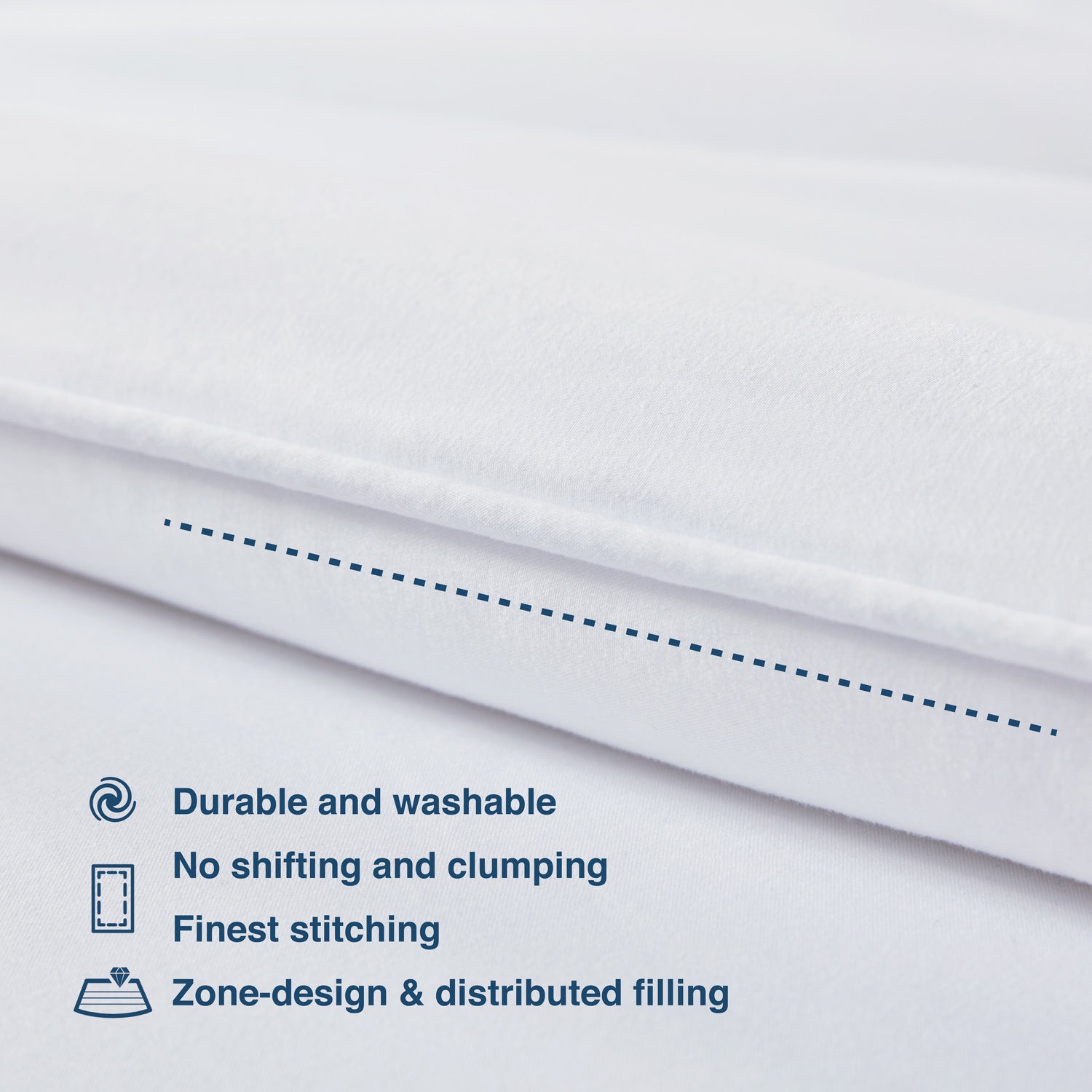 All Season U-Shape Reversible Cooling Comforter Classic White.