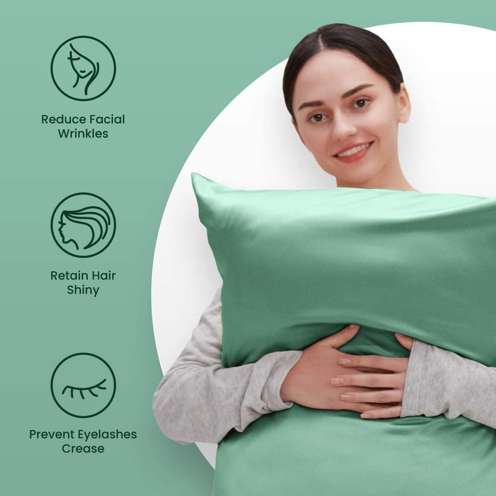 Sleep Zone® Luxe Norishing Skin-friendly Satin Pillowcases.