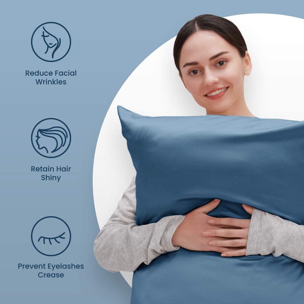 Sleep Zone® Luxe Norishing Skin-friendly Satin Pillowcases.