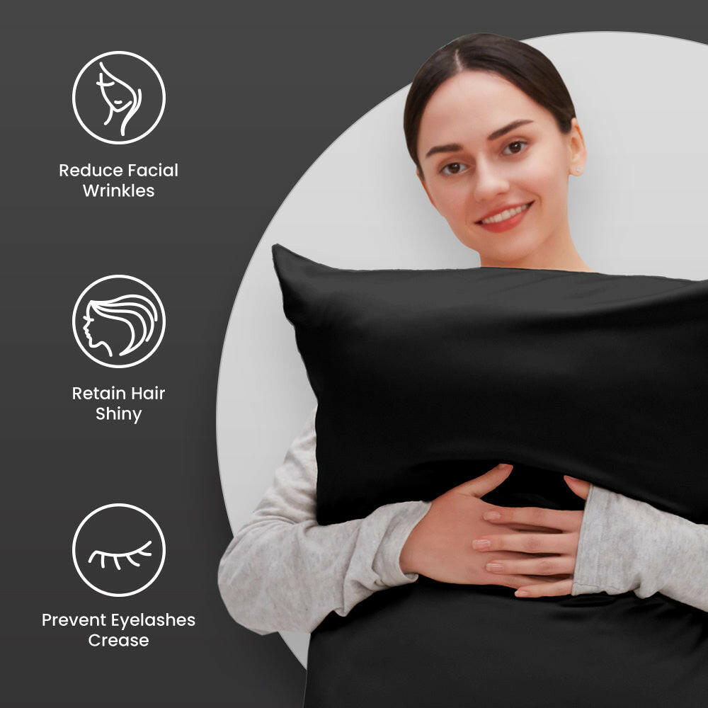 Sleep Zone® Luxe Norishing Skin-friendly Satin Pillowcases.